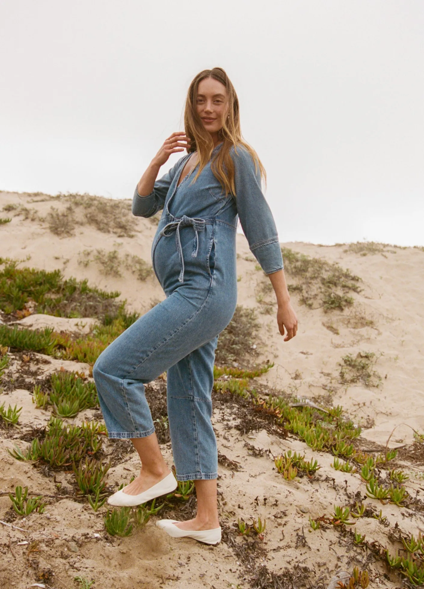 The Drapey Denim Easy-Nurse Jumpsuit