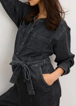 The Drapey Denim Jumpsuit
