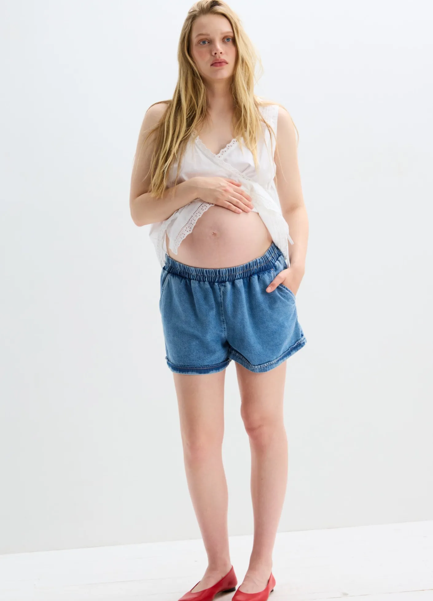 The Drapey Denim Short