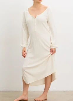 The Long Sleeve Pointelle Nightgown