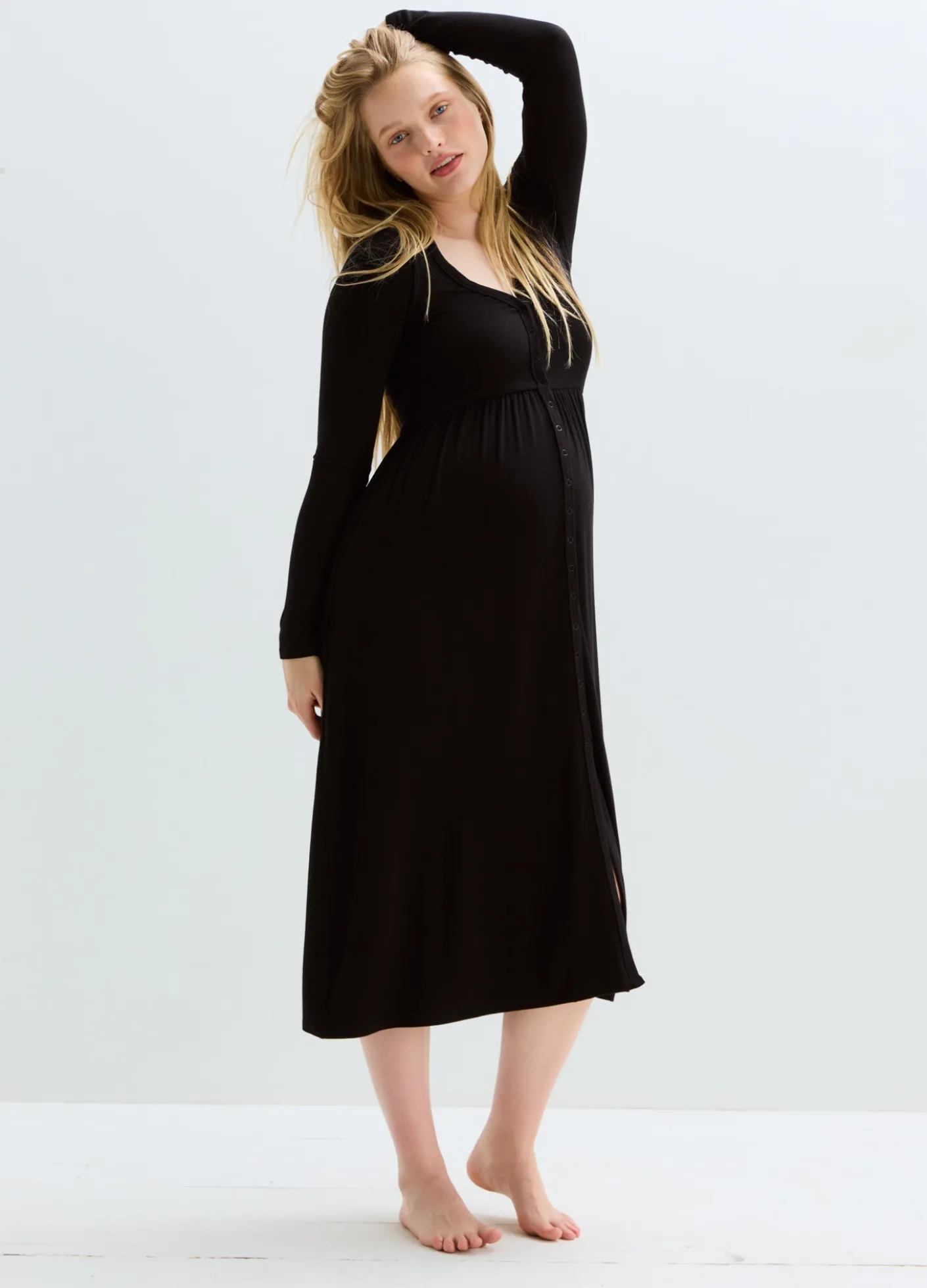 The Softest Rib Nursing Dress