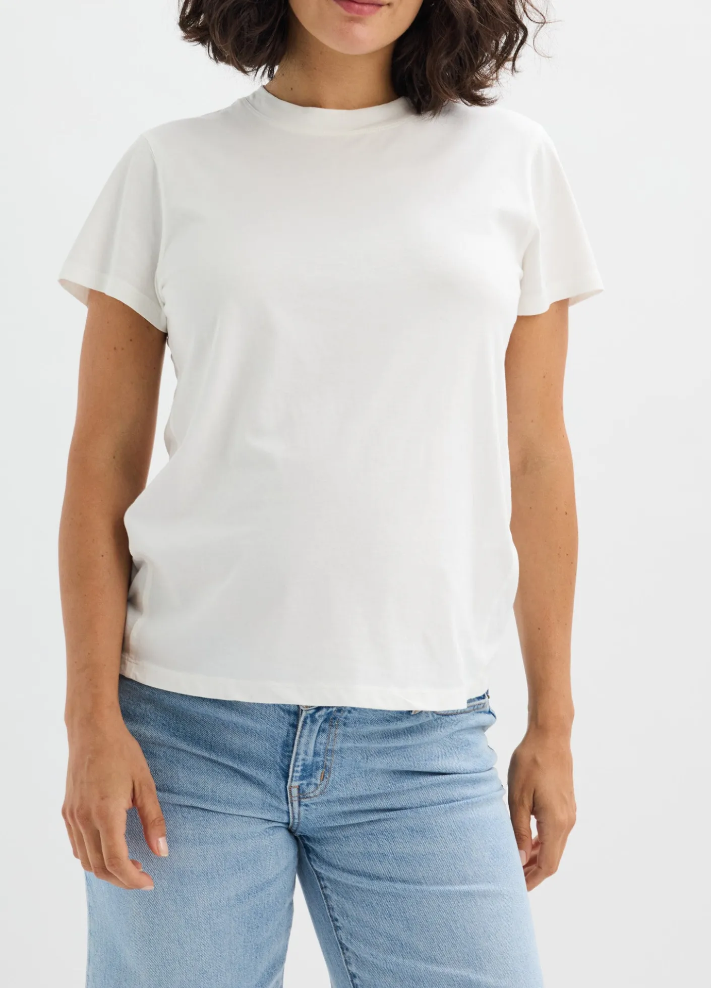 The Washed Cotton Short Sleeve Crew Tshirt