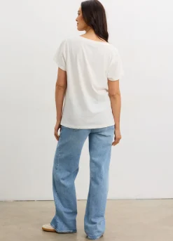 The Washed Cotton Vneck Tshirt
